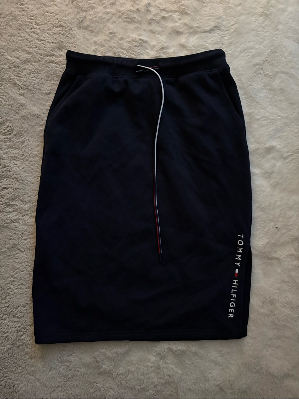 Tommy Hilfiger Dark Navy Drawstring Pencil Skirt